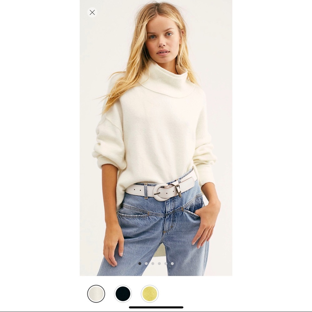 Free People Afterglow Mock Neck Sweater, Ivory